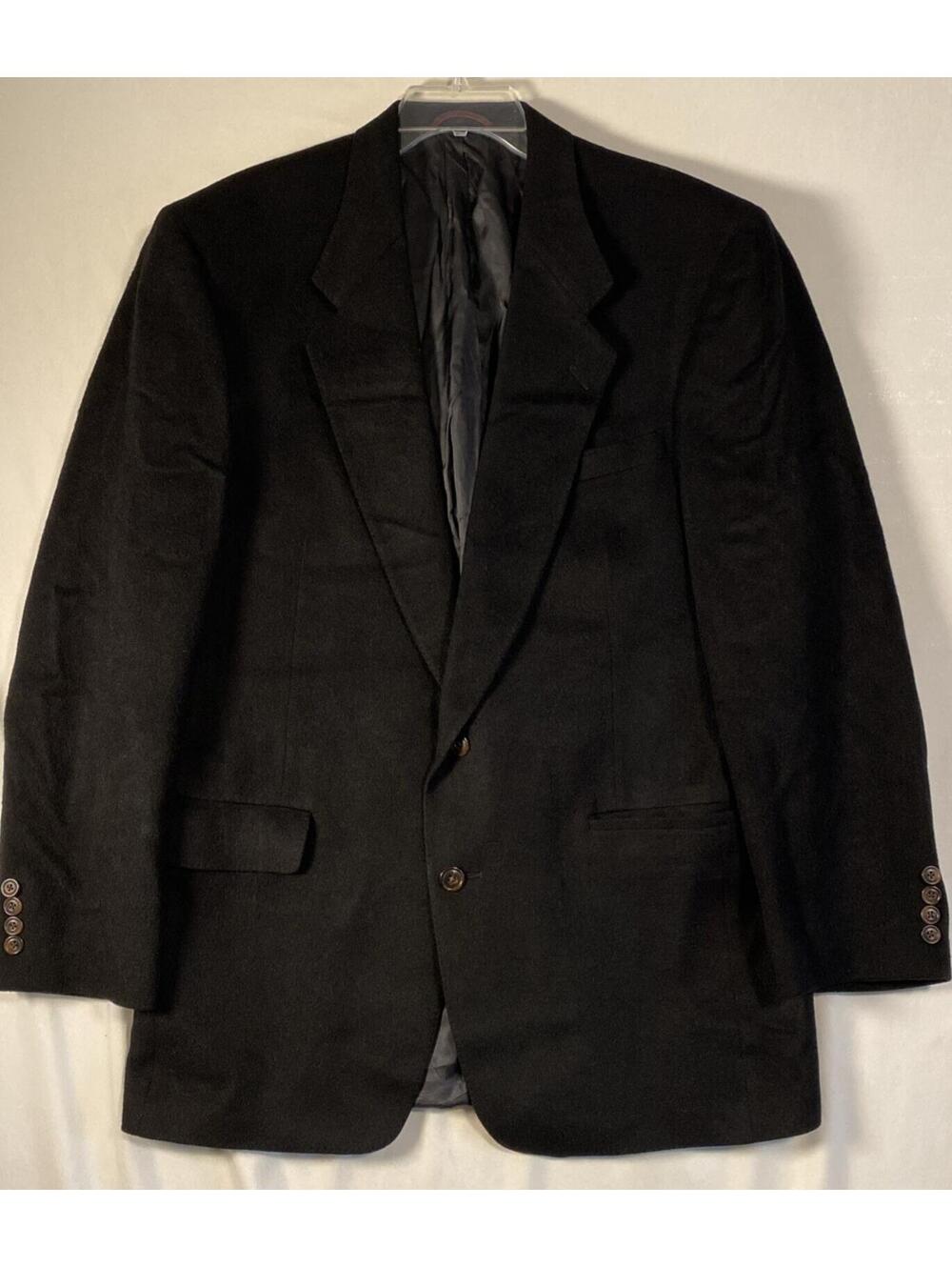 Vintage Hart Schaffner & Marx Men’s 42L 100% Camel Hair Sport Coat Blazer Black